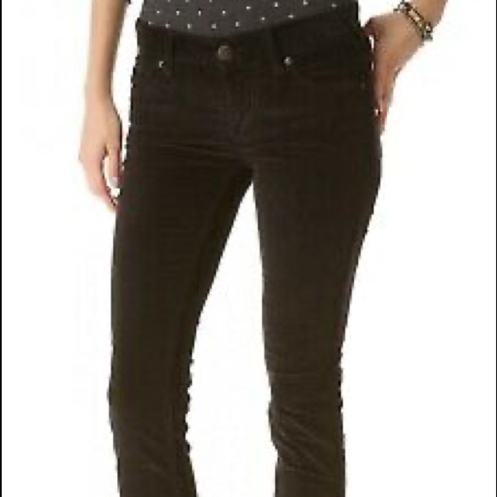 Dark Gray/ Black Corduroy Free People Pants